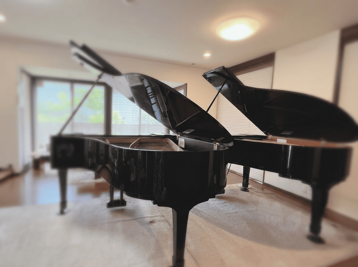 福山市蔵王町 イリーゼピアノ教室 グランドピアノ2台